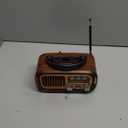 PRUNUS J-150 Portable Radio AM FM SW Bluetooth Speaker, Gifts for Dad and Mom, Retro Radios Vintage Transistor with Best Sound, Solar/D Battery Operated/USB Charging, TWS, Support TF Card/USB Playing