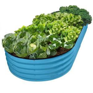 Plant & Plot Galvanized Raised Garden Beds Outdoor // 8×4×1 ft (2-Pack) Planter Raised Beds for Gardening, Vegetables, Flowers // Large Metal Garden Box // Patented Tool-Free Design (Turquoise)