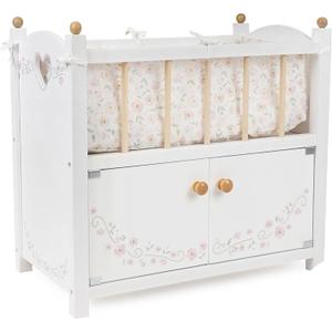 509 Crew Little Flora 2-in-1 Wooden Doll Cabinet Bed & Storage Station