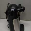 Amazon Basics 3-In-1 Electric Can Opener, Bottle Opener and Knife Sharpener, with Stainless Steel Blade, Magnetic Lid Holder, Automatic, Countertop, 50W, Black