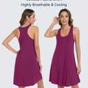 WiWi Nightgowns for Women Bamboo Viscose Button Down Sleep Shirt Super Soft Sleeveless Dress Cooling Tank Nightshirts (Purple, XXL)