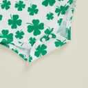 Ayalinggo Valentines Baby Girl Outfit Long Sleeve Romper Onesie Love Heart Overalls Shorts 2Pcs Valentines Day Clothes (3-6 Months, Green St Patricks)