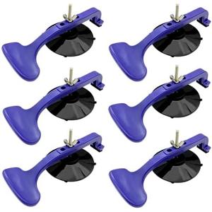 ZKTOOL 6PC Suction Cup Clamp Set, Class Clamps Kit for Car Convertible Glass Windshield Top Repair Gluing, Convertible Window Glass Repair Clamp, Convertible Top Suction Cup Clamps With Sponge Pad