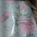 Laura Ashley - King Bonus Comforter Set, Reversible Bedding with a Naturally Soft Feel, 7 Piece Bed Set with Matching Pillowcases, Euro Shams, & Throw Pillow Covers (Serenity Roses/Mattie Stripe Pink)