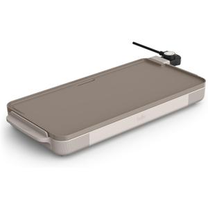 bella 10" x 20" Electric Griddle with EverGood Ceramic Nonstick Coating, Removable Temperature Probe, Dishwasher-Safe Drip Tray & Cool Touch Handles, Cook up to 10 Eggs, 1500 Watt, Oatmilk