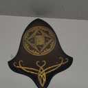 Sword Plaque Wall Mount Vertical Display Holder Adjustable Stand for Bow Medieval Dagger Axe (1pcs Large Brown)