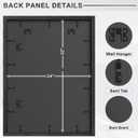 24x32 Poster frame Black, 1.57 Inch Wide Wood Grain Texture, Display Pictures 20x28 with Mat,24 x 32 Picture frame with Black Backing Horizontal or Vertical Wall