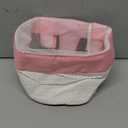 Kids Bike Basket, Soft Doll Bike Seat, Girls Bicycle Basket for Toy Doll Storage, Children's Bicycle Accessories for Balance Bikes, Children's Bicycles and Scooters (Pink Patchwork White)