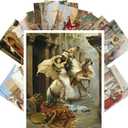 PIXILUV Vintage PostCards 24 pcs ORIENTAL ANTIQUE LIFE SCENES Antique Museum Painting Art Fabio Odalisque Retro Poster REPRINT