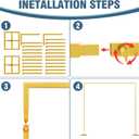 Wokceer 10x10 FT Backdrop Stand Heavy Duty Pipe and Drape Kit, Adjustable Gold Backdrop Stand for Wedding Birthday Party Photography Photo Booth Background Christmas Decoration