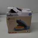 bella Flip-n-Store Waffle Maker, EverGood Ceramic Nonstick Coating, Fits-anywhere Kitchenware, Power Indicator Light & Touch Handle, 7 Wide & 1" Deep Plates, 1000 Watt, Surf