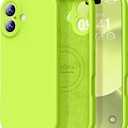 Vooii Magnetic for iPhone 17 Case, Compatible with Magsafe (Premium Liquid Silicone) (Integrated Camera Control Button) Full Body Protective Anti-Scratch Microfiber Lining 6.3", Green