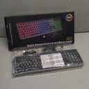 Wireless Keyboard and Mouse Combo, RGB Backlit, Rechargeable & Light Up Letters, Full-Size, Soft Typing, Sleep Mode, 2.4GHz Quiet Keyboard Set for Mac, Windows, Laptop, PC, Trueque (Matte Black)