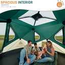 4 Person Instant Cabin Tent, Easy 60 Second Setup Family Tents for Camping, Pop up Camping Tent, Large Waterproof Tents for Outdoor Camping, Spacious Interior, Upgraded Ventilation