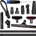 14pcs Universal Vacuum Attachment for Wet Dry Vac Attachments,Vacuum Accessories and Attachments with Shop Vac Extension Wand, Hose Adapter fit 2 1/2", 1 1/4",1 7/8"