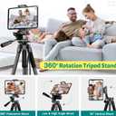 JOILCAN Phone Tripod, 67" Camera Tripod Stand for iPhone iPad, Professional Aluminum Travel Tripods with Wireless Remote and Carry Bag for Cellphone Photo Video Recording Vlog