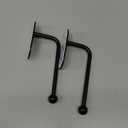 2 Pcs Adhesive Curtain Holdbacks No Drill Curtain Holdbacks Curtain Tie Backs Retro Window Hook for Drapes Home Decor (Black)