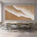 ZENPEE Large Abstract Wall Art, Brown Modern Wall Decor, Beach Canvas Wall Art for Living Room or Office, Room Posters, 29" x 58"