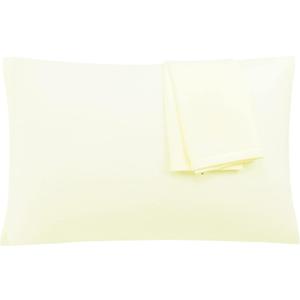 uxcell 2 Pack Pillow Cases Soft 1800 Series Microfiber Pillowcases Set with Zipper Queen(20"x30") Cream