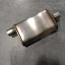 Universal 409 Stainless Performance Exhaust Muffler, 2.5 in offset Muffler, 2.5 in 2.5 out, straight through (5 * 8 * 14 * 20 in)
