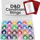 Kraftex DND Condition Rings [96pcs]: Accessories for Dungeon Masters to Track Spell Effects. Condition Markers D&D Accessories use as DND Tokens, Ring Status Markers or DM Tools.