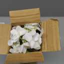6 Pcs Artificial Forsythia Branches Fake Wildflowers White 41" Silk Flowers with Long Stems Faux Spring Flowers for Tall Vase Indoor Home Decor Dining Table Centerpieces Party Wedding Outdoor