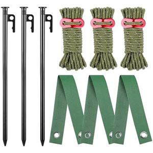 3 Pack Tree Stakes and Supports 15.7 Inch Heavy Duty Tree Staking Straightening Kit Tree Support Straps for Leaning Young Tree