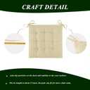 Rocking Chair Cushions Indoor Chair Pads High Back and Seat Cushion 2 Piece Set Linen White