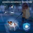 Super Bright LED Dog Collar - Fully Waterproof & Adjustable Glow Collar - USB-C Rechargeable for Night Walking, Safety - Flashing Lighted Collar for Dogs(White,L)