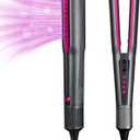 Hair Straightener  2 in 1 Wet to Dry Air Straightener with High-Speed Ionic Airflow, Straightens Using air, No Heat Damage, Smart Temperature Control for Medium to Long Hair (35-75cm) (Gray)