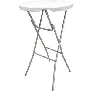28in Cocktail Table, no Assembly Required, High Top Bistro Round Plastic Folding Table, Foldable Portable Bar Height Tables, Indoor Outdoor for Party Banquet Wedding Picnic Dining Camping, White