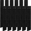 Fanfanwin 12 Pcs Football Towel Thin Sports Towel with Buttons Football Accessories Drip Streamer for Sports (Black,Simple)