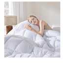 DOWNCOOL Comforters Queen Size, Duvet Insert, White All Season Duvet, Lightweight Quilt, Down Alternative Hotel Comforter (White, Queen 88x92 Inches)