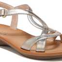 Naturalizer SOUL Womens Solo Flat Comfortable Sandal Warm Silver 8 M