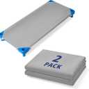 Comfyanno Cot Sheets for Daycare Standard Size - 23" x 51" - 2 Pack - Soft & Comfortable Brushed Microfiber - Fitted Cot Sheet Cover - for Daycare/Preschool Kids, Boy/Girls Nap Time - Grey