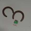 TIHOOD 2PCS Cast Iron Horseshoe Wall Decor, Medium Horseshoe Durable Cast Iron 5 Holes On Each Side for Indoor Or Outdoor