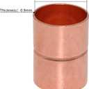 Straight Copper Fittings,7/8 Inch ID Copper Pipe Welding Joint for HVAC and Refrigeration with Rolled Tube Stop Sweat Ends,Pack of 10