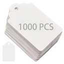 OLPDDZ 1000PCS White Blank Unstrung Price Tags, 1.75 x 1.093 Inches - Premium Quality Durable Paper Hang Tags for Clothing, Retail, Yard & Garage Sales, Ideal for Gift Labeling and Sale Pricing