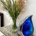 Galaxy Teardrop Urns for Human Ashes, Funeral Cremation Urn with Velvet Bag, Keepsake Urn for Adults, Large for your loved ones Urns for Blue Starry Sky Capacity10 inch (200 cubic inches) BY 5MOONSUN5