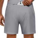 MIER Mens Running Shorts with 5 Inch Inseam, Quick Dry Athletic Shorts for Gym Workout Exercise Training, Light Grey, XL