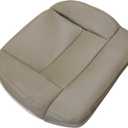 Front Left Driver Side Bottom Seat Cover Replacement Leather Beige Tan Compatible with Ford F150 Lariat XL XLT 2004 2005 2006 2007 2008