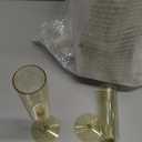 YOUBET 24 Pack Plastic Champagne Flutes - 6 Oz Gold Glitter Disposable Champagne Glasses - Square Plastic Wine Cups Wedding Toasting for Party Birthday Anniversary