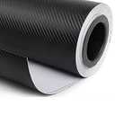 DIYAH 3D Black Carbon Fiber Film 84" X 48" / 7 FT X 4 FT Twill Weave Vinyl Sheet Roll Wrap DIY Decals