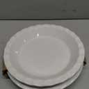 LE TAUCI Ceramic Pie Pans for Baking, 9 Inches Pie Plate for Apple Pie, Round Baking Dish, 36 Ounce Fluted Dish Pie Pan, Set of 2, White