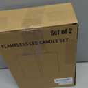 Yongmao 10" x 4" Waterproof Outdoor Flameless Candles Battery Operated LED Flickering Tall Pillar Candles with Remote and Timer for Indoor Outdoor Lanterns, Long Lasting, White Set of 2