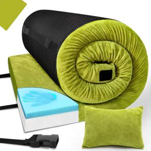 Sleeping Pad,3-inch Thick Memory Foam Camping Mattress,Portable Roll-Up Mat for Car/Tent/Floor/Cot/Travel,Comfortable Pad for Guests Sleepover (Grass Green) Sleeping Pad,3-inch Thick Memory Foam Camping Mattress,Portable Roll-Up Mat for Car/Tent/Floor/Cot/Travel,Comfortable Pad for Guests Sleepover (Grass Green)