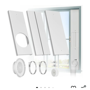 HOXHA Window Duct Kit Dryer Window Vent Kit for 4” Ducting Dryer Vent Hose, Sliding Window Vent Kit Fit with Dryer, Inline Duct Fans, Grow Tents