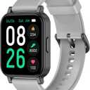 EURANS Smart Watch 41mm, Full Touchscreen Smartwatch, Fitness Tracker with Heart Rate Monitor & SpO2, IP68 Waterproof Pedometer Watch for Women Men Compatible with iOS & Android Phones