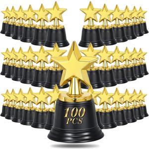 100PCS Mini Star Trophy Awards 4.5 Inch Gold Award Trophies Participation Trophy Plastic Trophy for Adults Kids Classroom School Party Favors Rewards Winning Prizes Competitions Goodie Bags Event 100PCS Mini Star Trophy Awards 4.5 Inch Gold Award Trophies Participation Trophy Plastic Trophy for Adults Kids Classroom School Party Favors Rewards Winning Prizes Competitions Goodie Bags Event