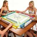 American Mahjong Set with Mat and Racks, 166 Melamine Tiles, 22.04 x 22.04 inches